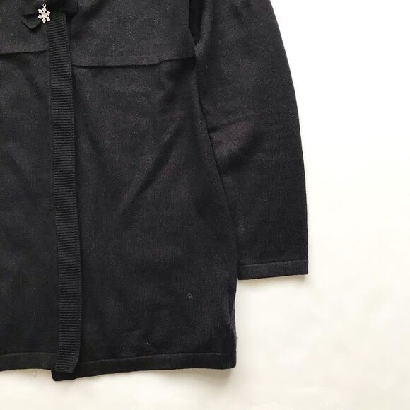 Armani Junior black knit long cardigan sweater EUC 12Y - Picture 4 of 9